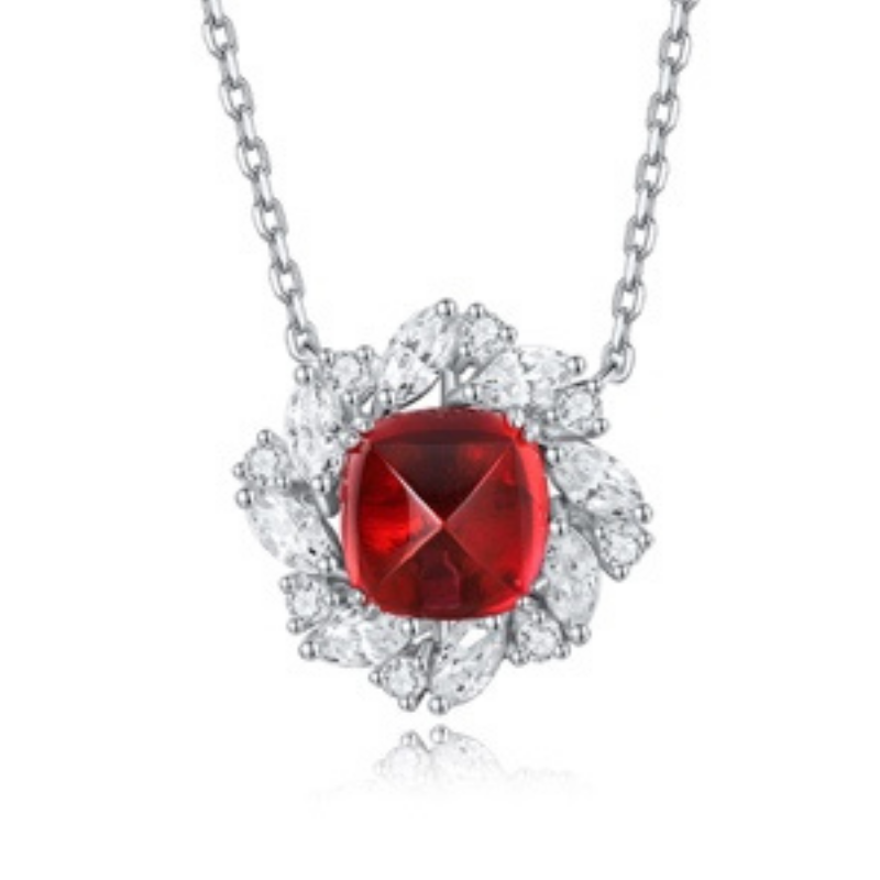 NEC-JJG0809-059 培育紅寶石項鏈 3.3ct 9*9mm [AS16O] (A59)
