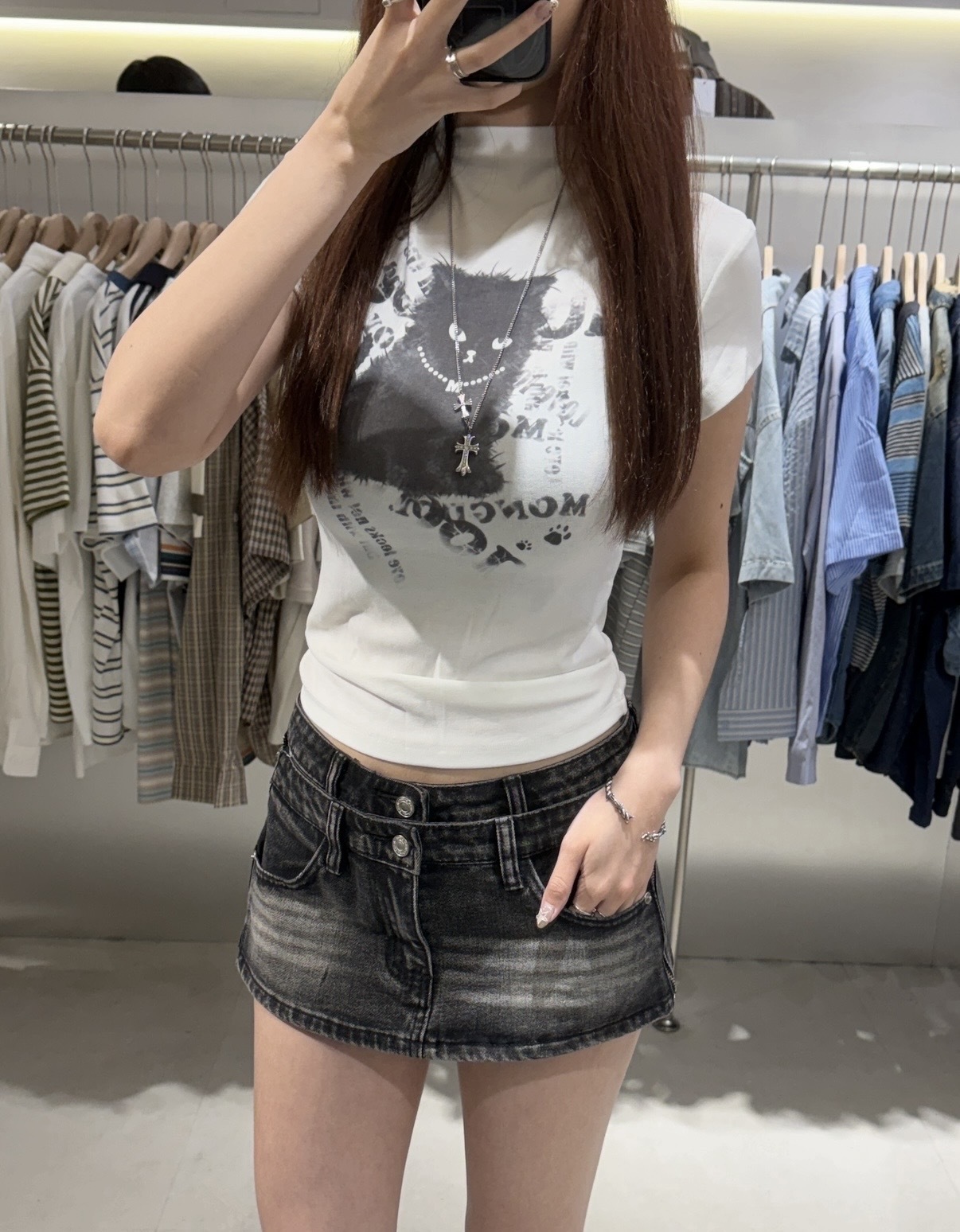 （部分現貨）「FOR GIRLS」NJ499 Denim Diary|超辣疊穿褲頭可拆牛仔短褲