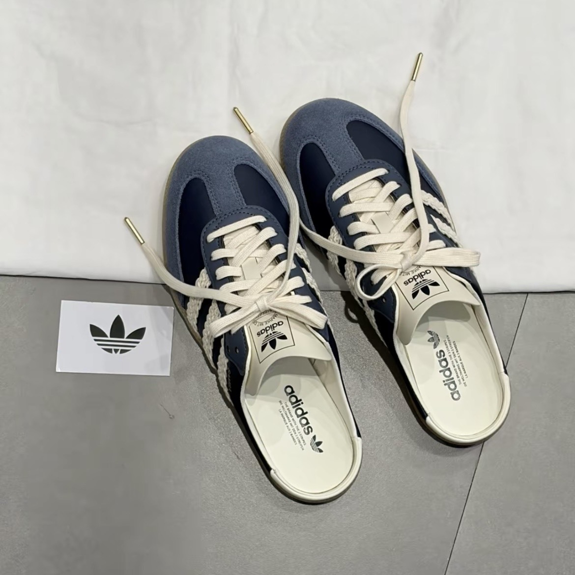 【代購】adidas Originals Samba Mule 經典包頭穆勒鞋 男女款 夜靛藍