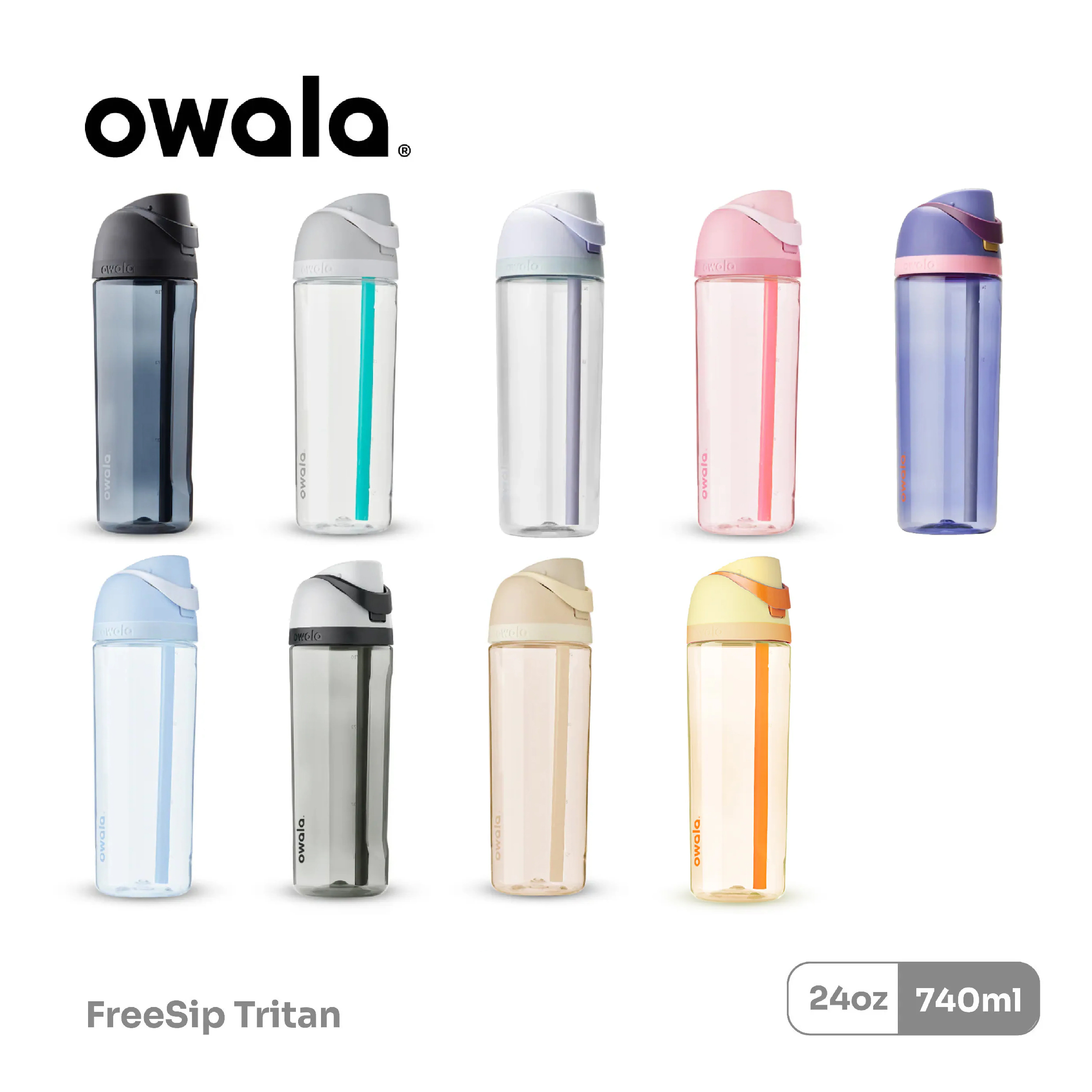 Owala® FreeSip Tritan 740ml / 25oz 雙飲口彈蓋 環保吸管水壺