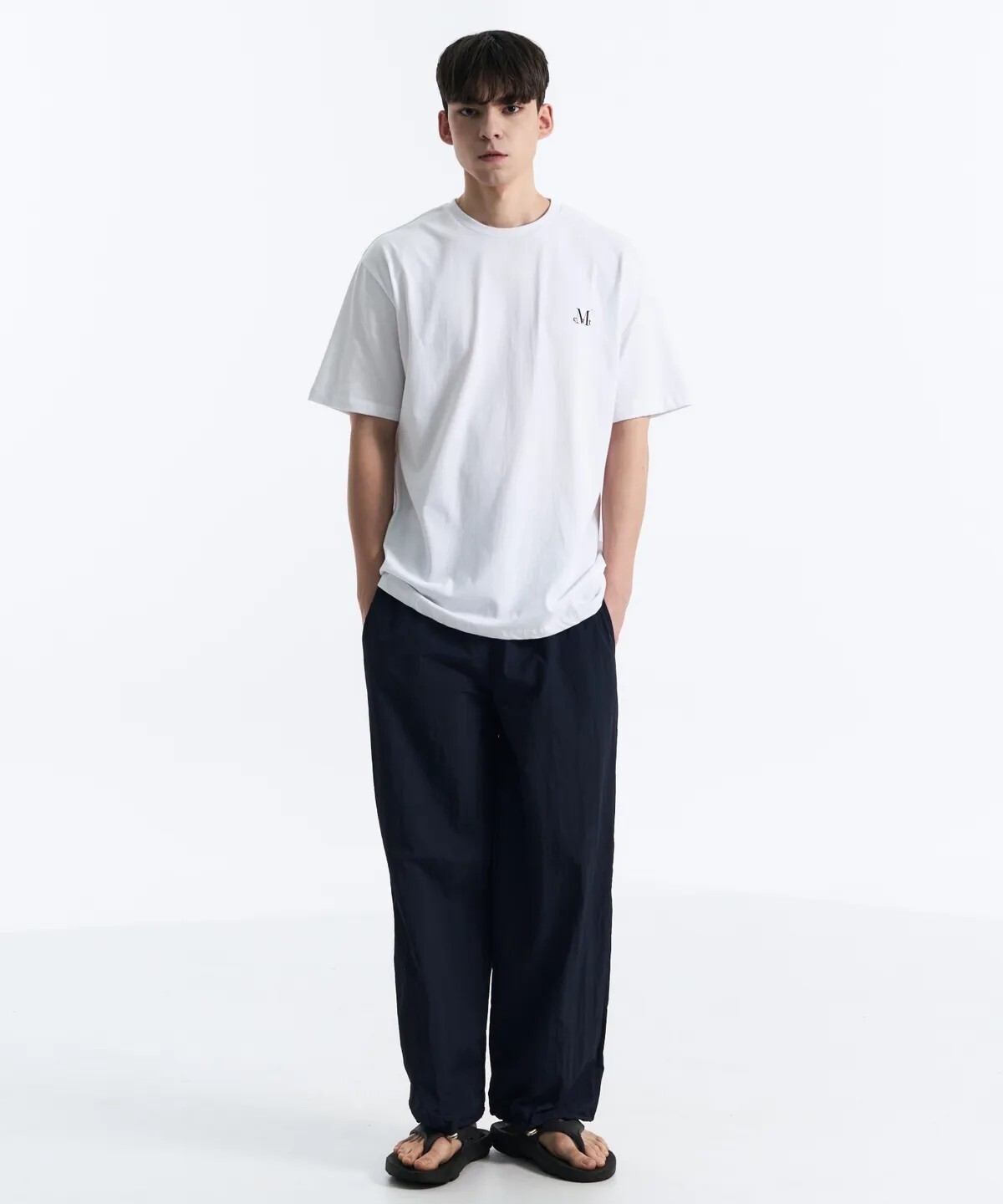 【OWN】Mucent 短袖 上衣 圓領 背面 圓形標誌 簽名 基本 寬鬆 男女通用 白色 P00000IH