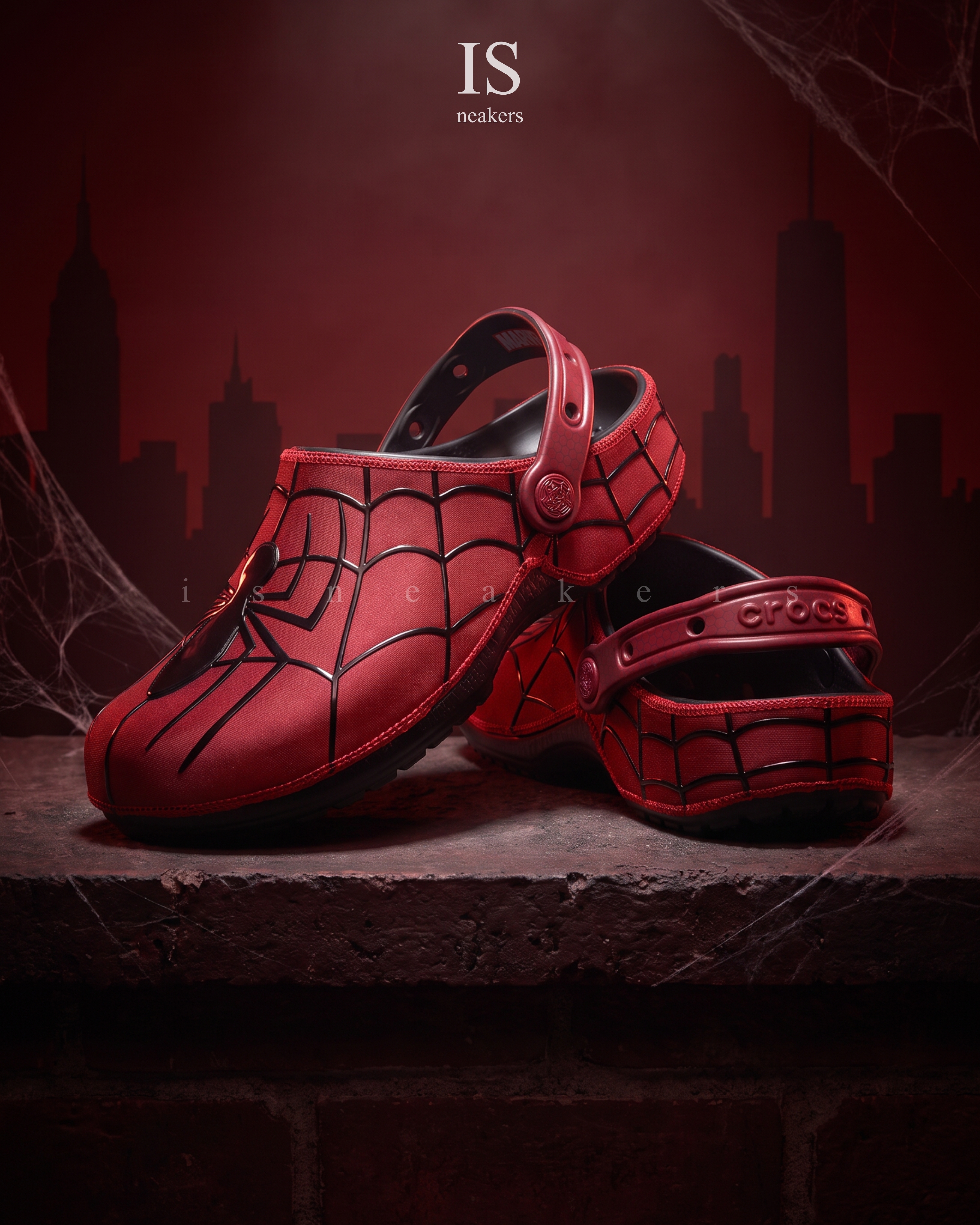 iSNEAKERS｜SPIDER-MAN X CROCS CLASSIC CLOG 蜘蛛人聯名款 211489-90H