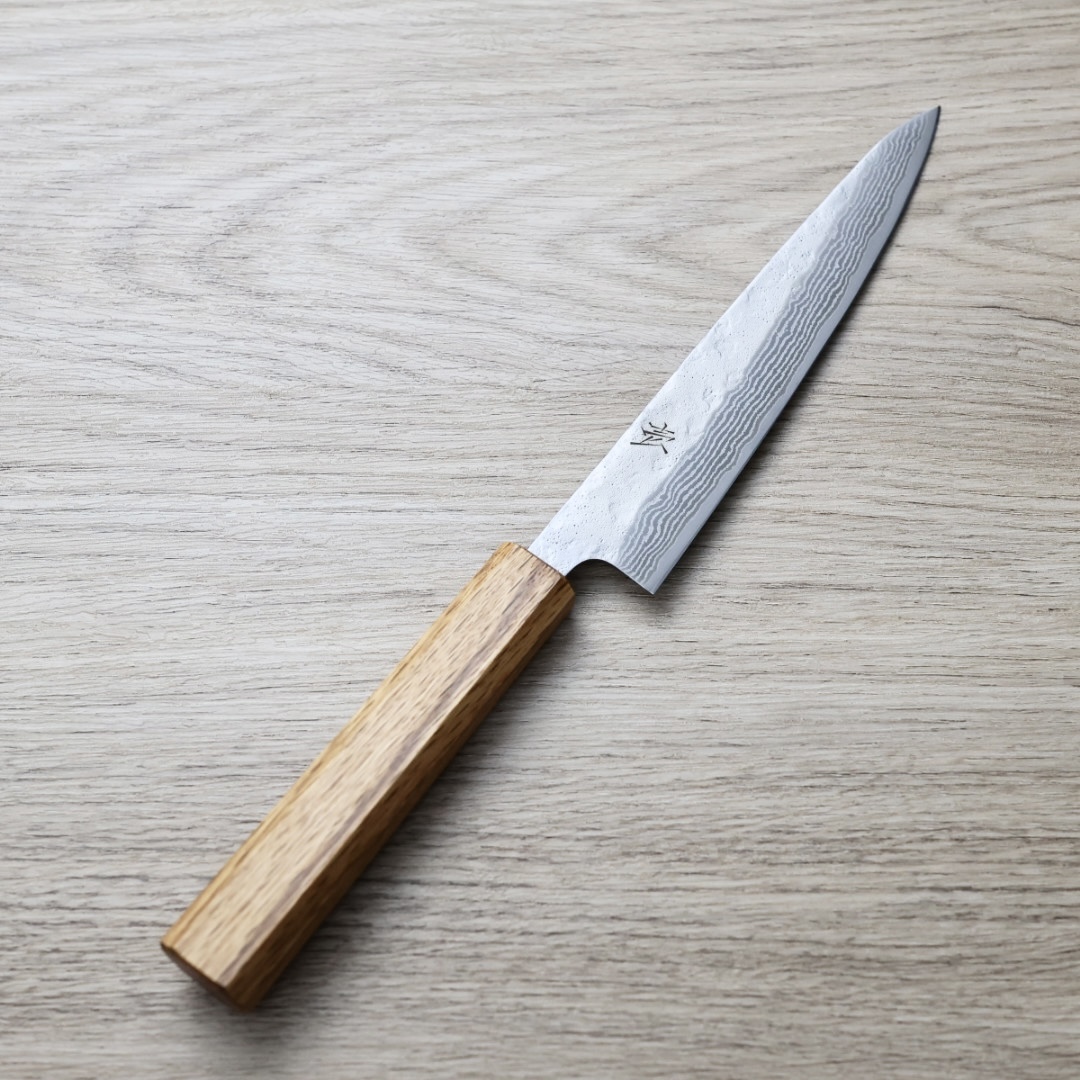 作SAKU 壱 蔬果 150mm 440C鋼 鎚目大馬士革