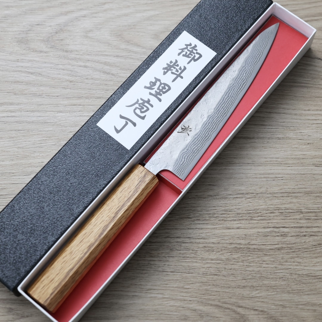作SAKU 壱 蔬果 150mm 440C鋼 鎚目大馬士革