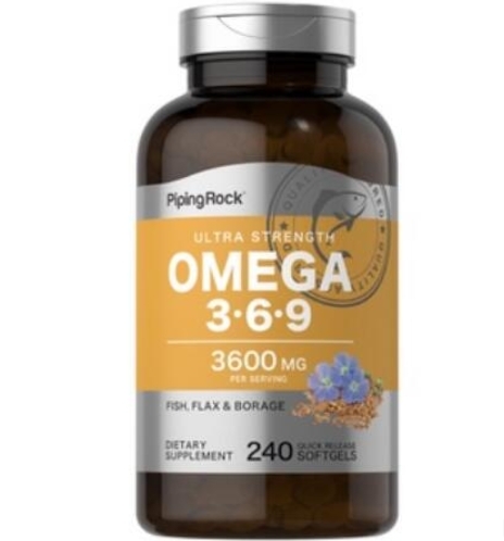 【Piping Rock】Omega 3-6-9 魚油-亞麻籽油-琉璃苣油 240顆