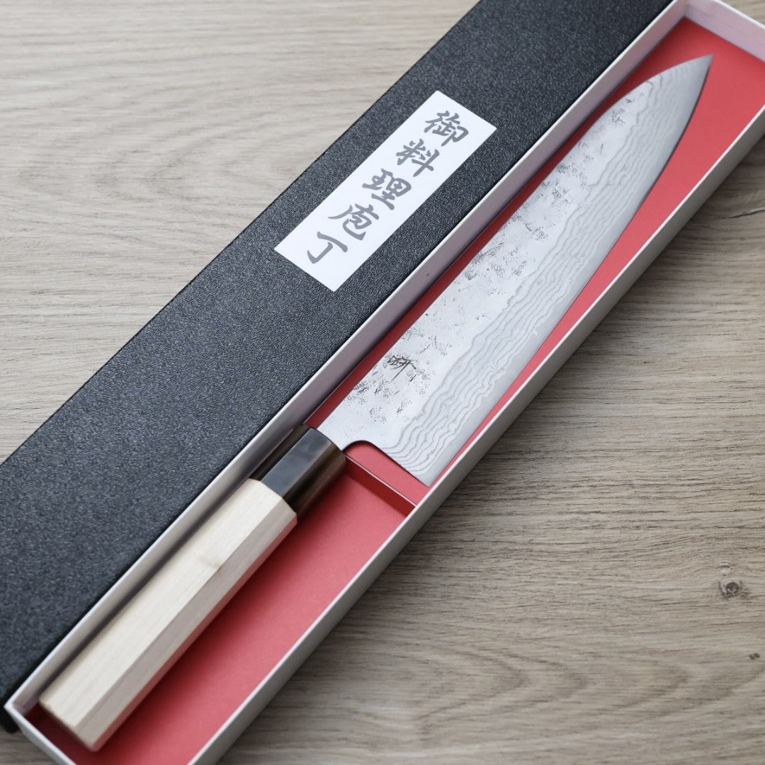 作SAKU 研 牛刀 240mm 瑞典鋼 和紙地 大馬士革