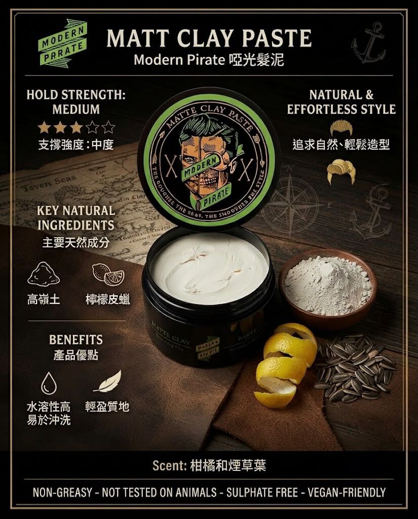 Modern Pirate Matte Clay Paste 95ml