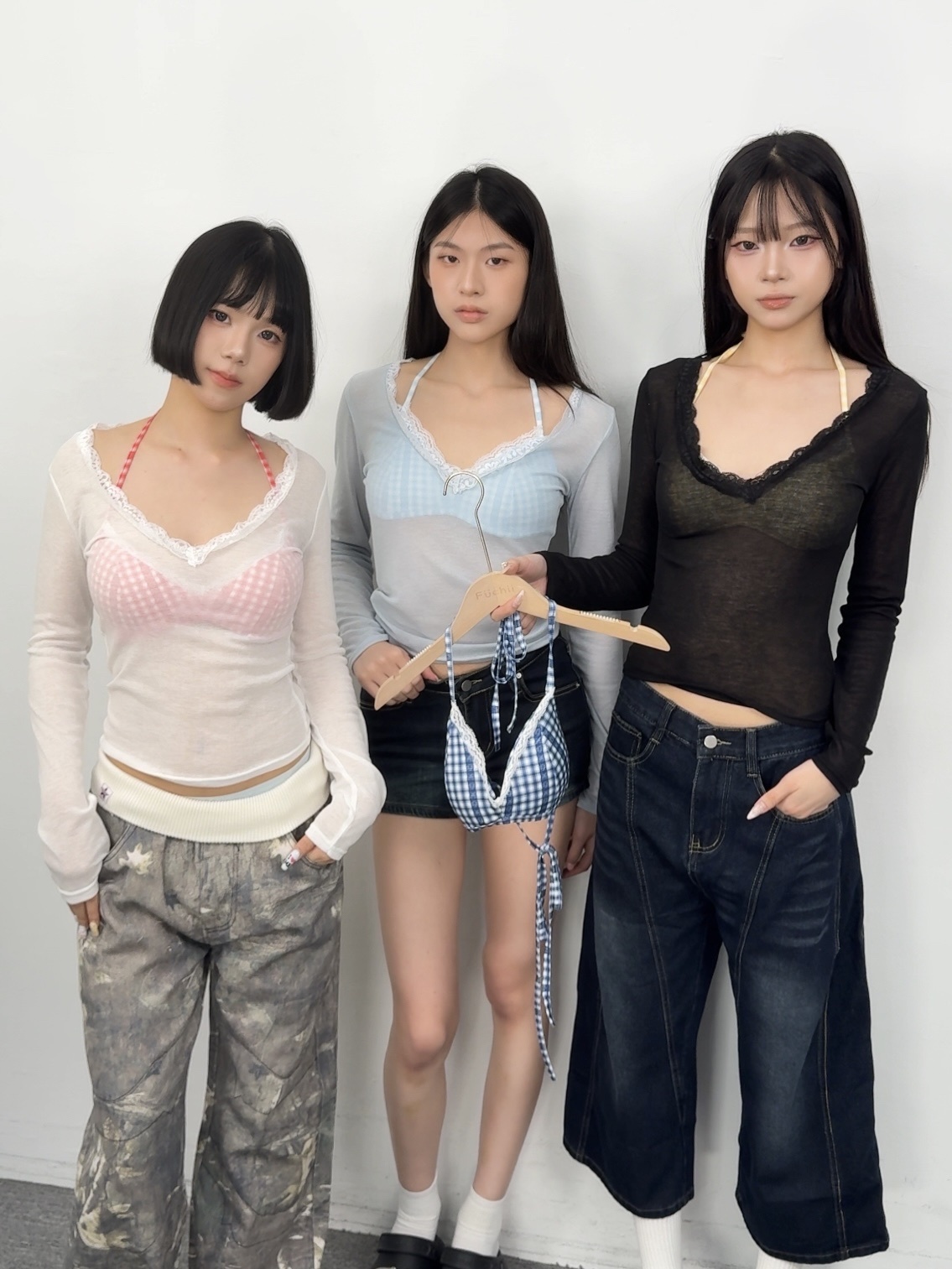 K97現+預甜妹蕾絲掛脖內衣