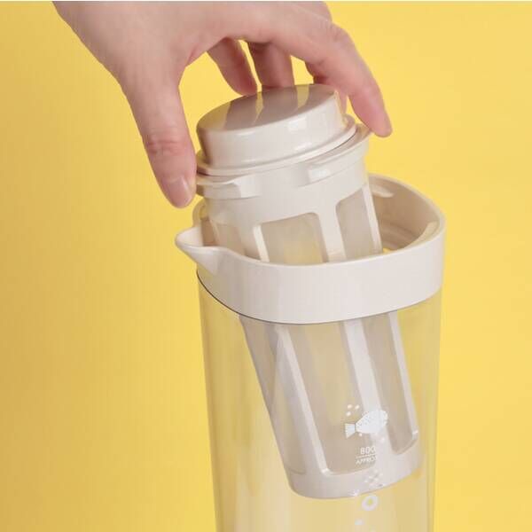 JP 冷泡水出茶隔水壺 1100ml 米色 8610 TK260604