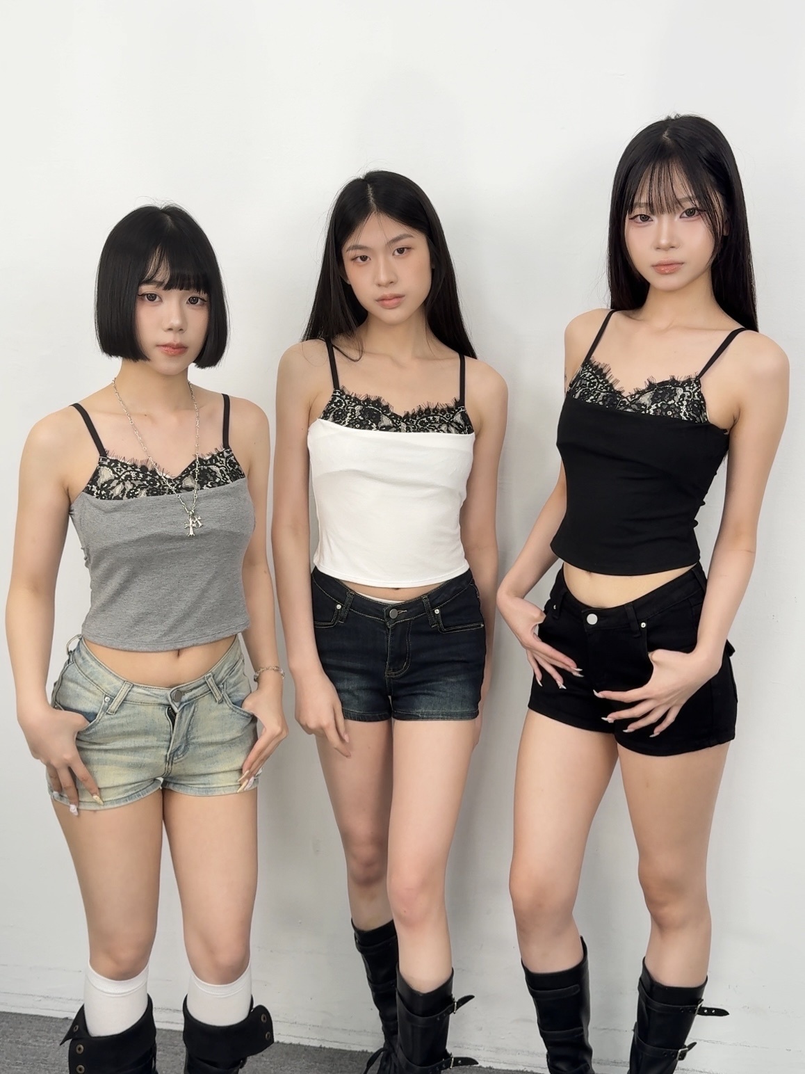 K101現貨純慾性感蕾絲拼接胸墊背心