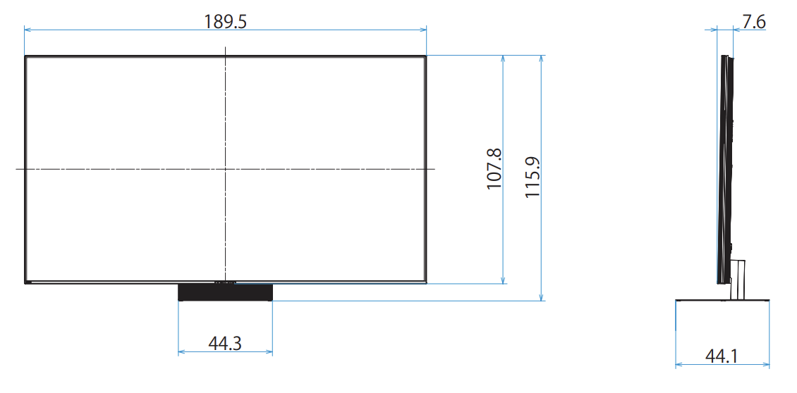 SONY 85XR70M2 尺寸