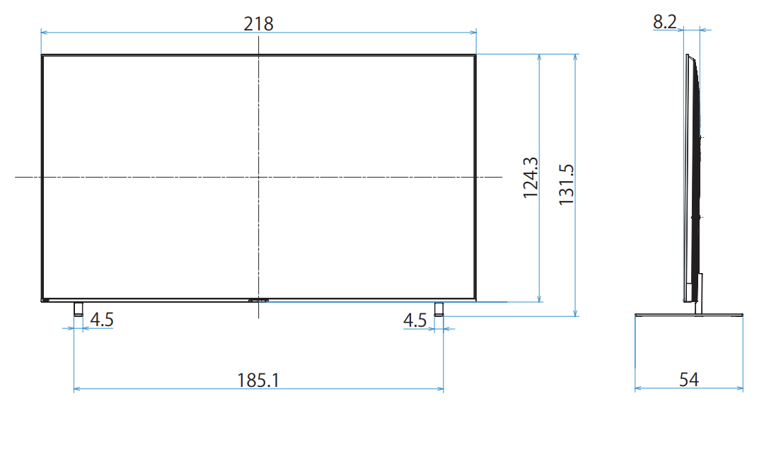 SONY 98XR70M2 尺寸