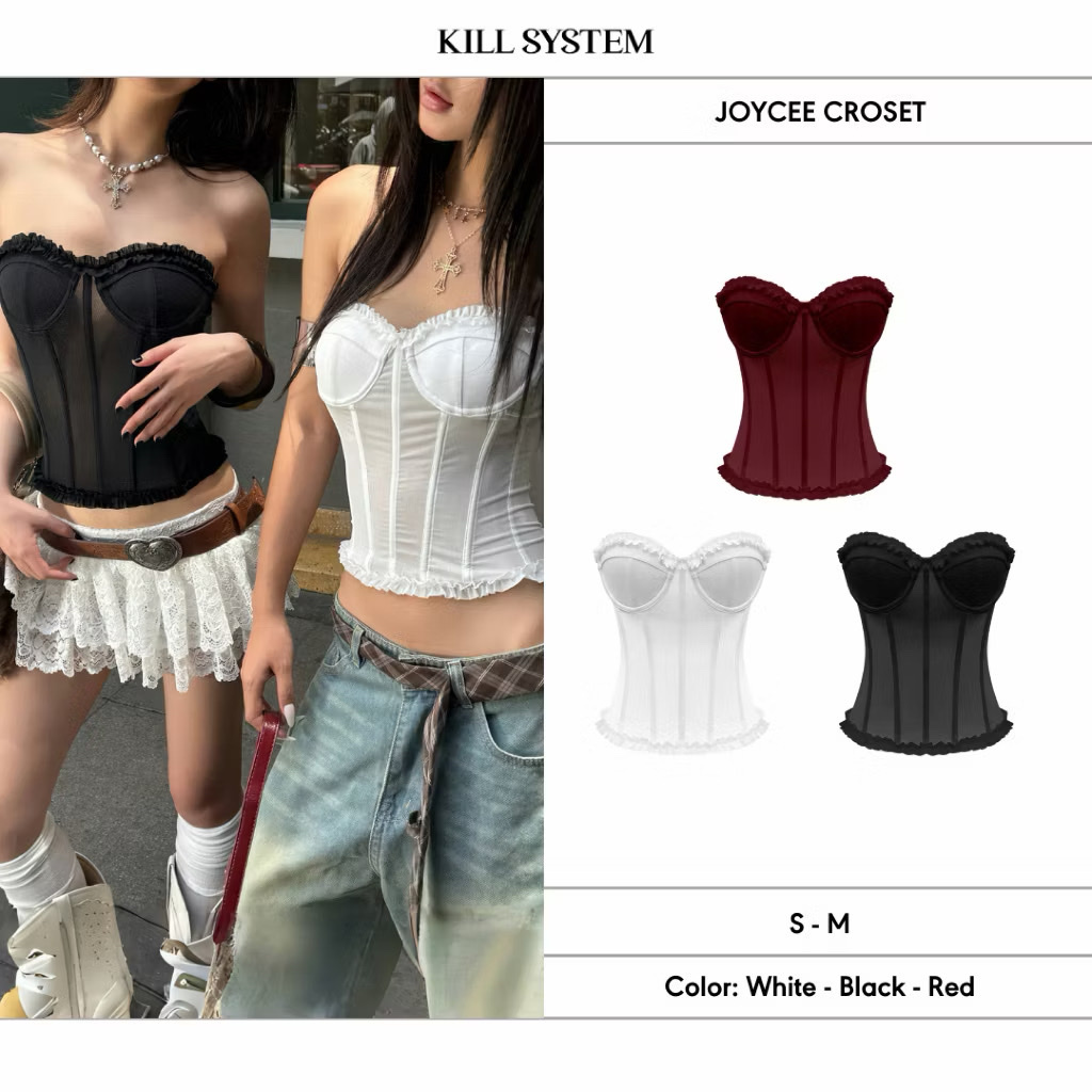 （預購）🇻🇳越南KILL SYSTEM 花邊線條馬甲平口背心