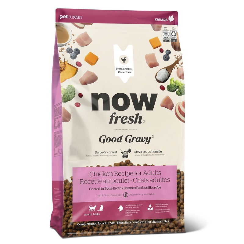 Now Fresh Good Gravy 成貓香濃火雞骨湯外層乾糧 - 雞肉配方(無穀物)