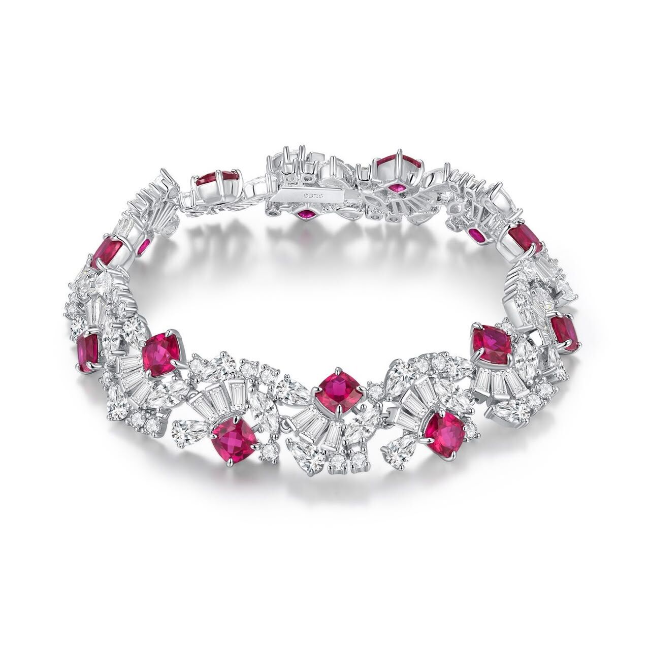 BRA-JJG0809-065 培育紅寶石手鏈 5.0mm-14/8.0ct [ZH182U] (A65)