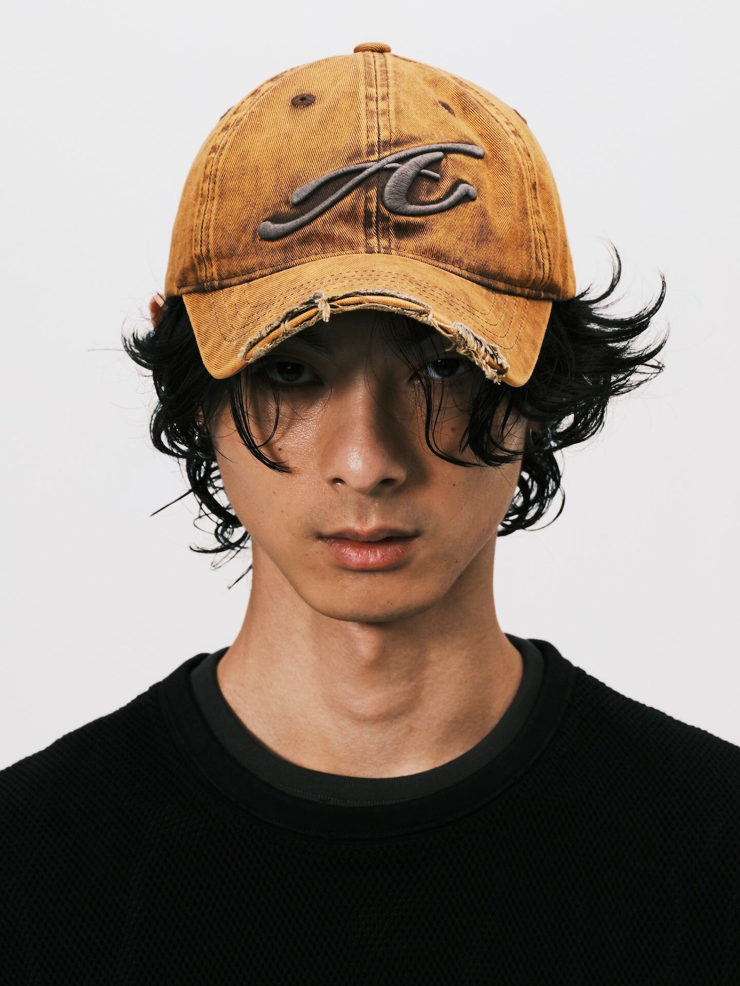 ANOWHEREMAN｜Raw Edge Baseball Cap (Orange)