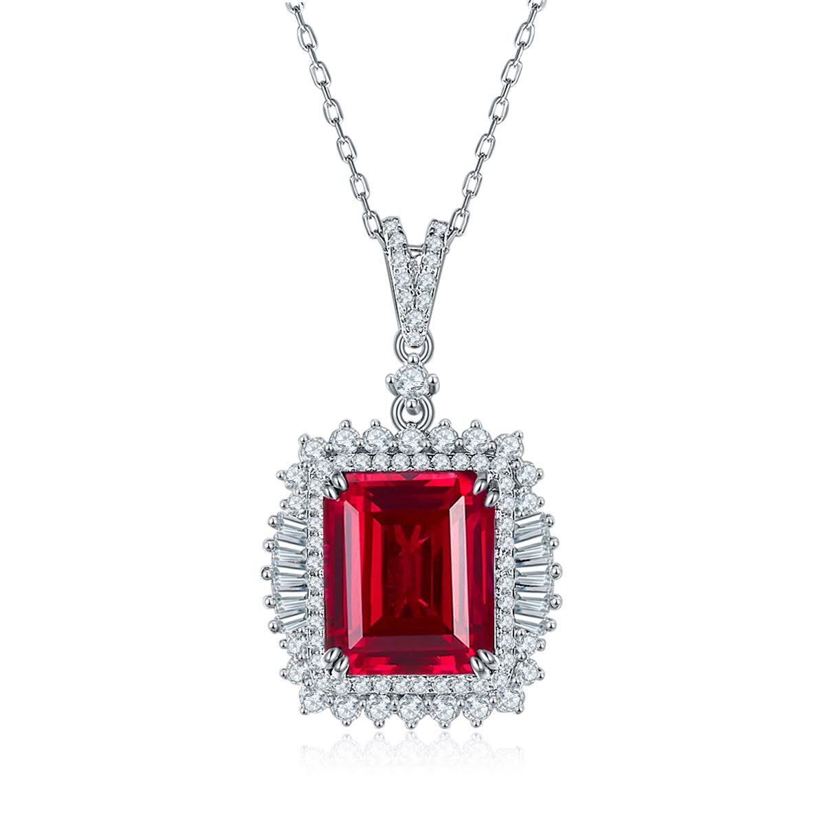 NEC-JJG0809-068 培育紅寶石項鍊 10X12/8.0ct [ZH152O] (A68)
