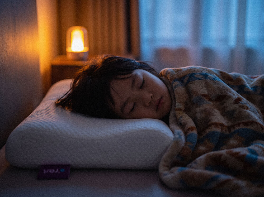 小孩安穩熟睡_夜燈臥室