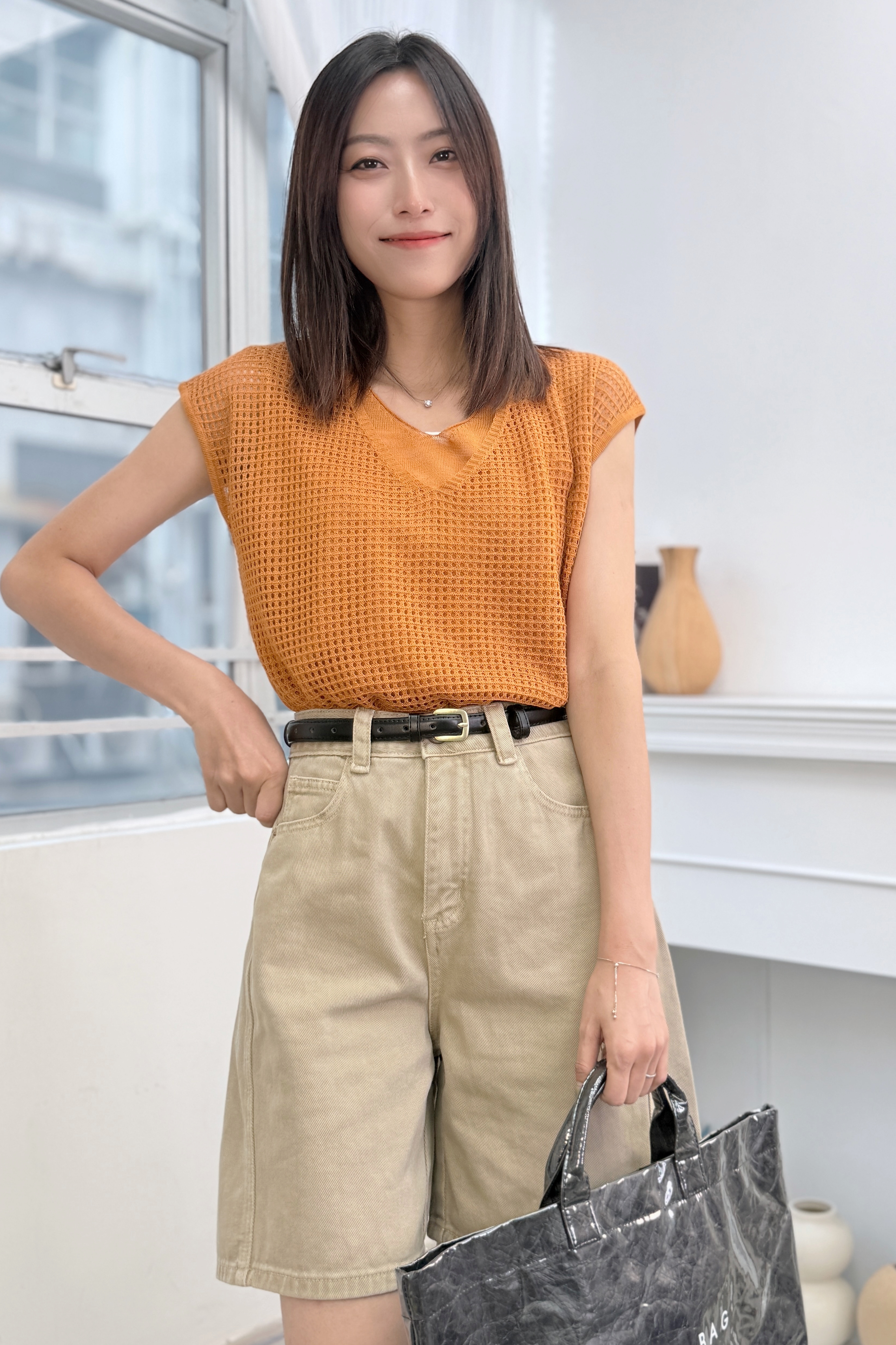 TOP#8979 🇰🇷 網眼針織背心