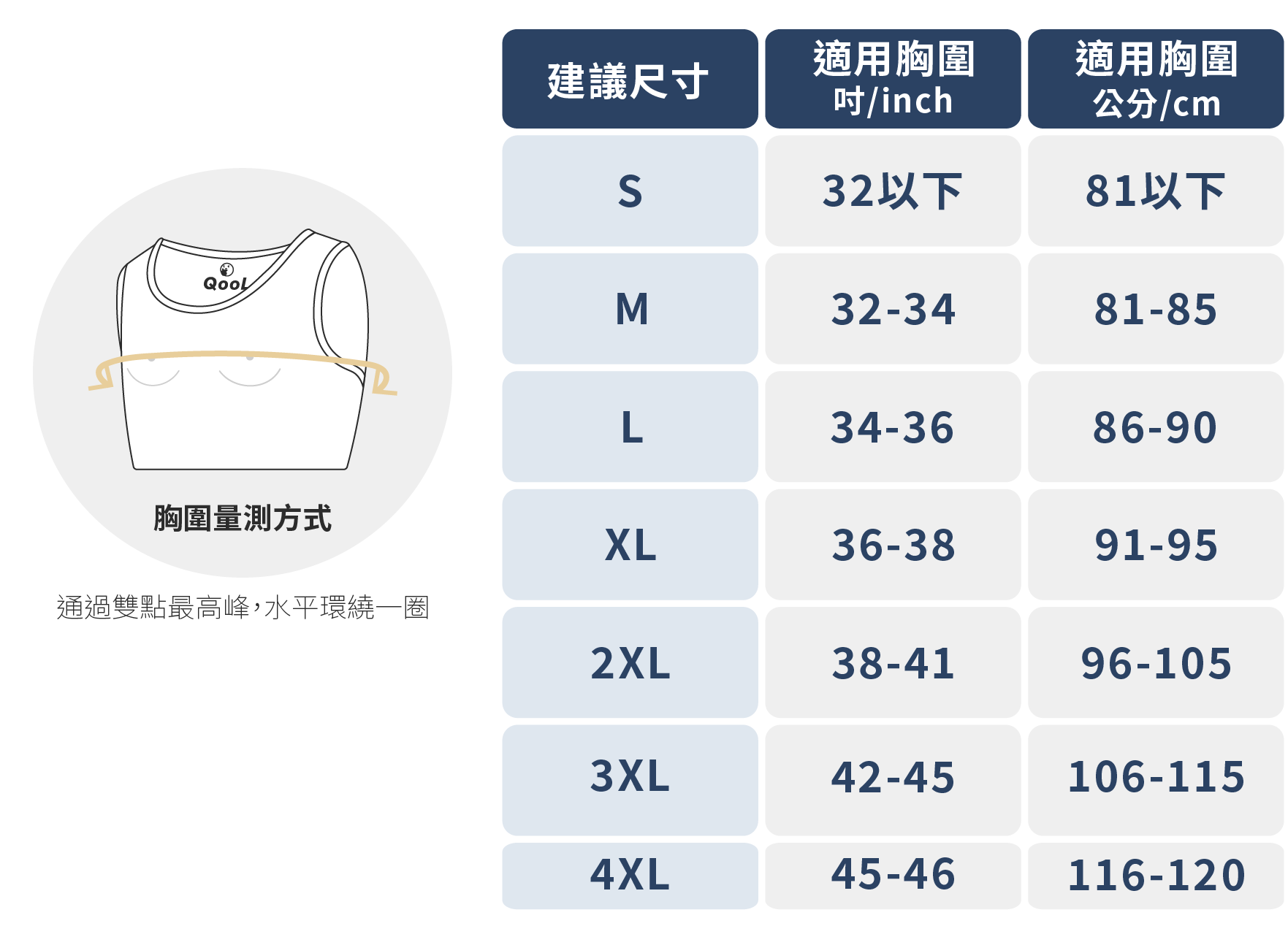 尺寸建議表