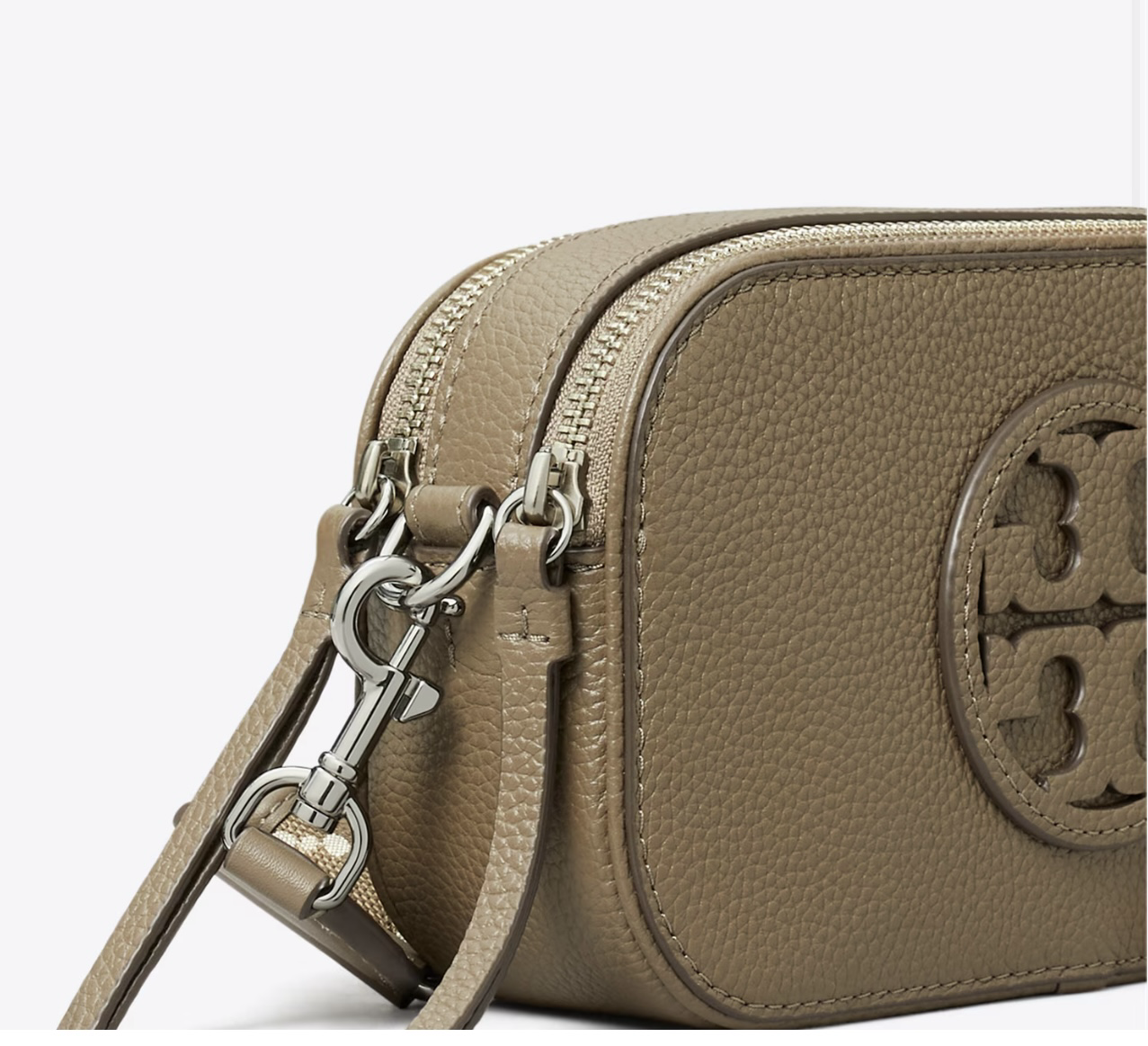 【預購】 Tory Burch K0809888 荔枝皮相機包（大象灰）