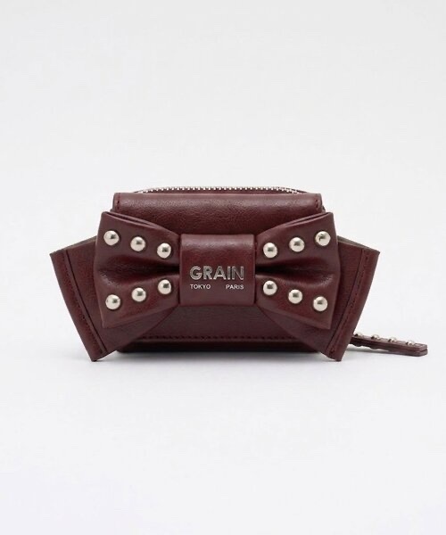 GRAIN / Trifold Studded Ribbon Wallet