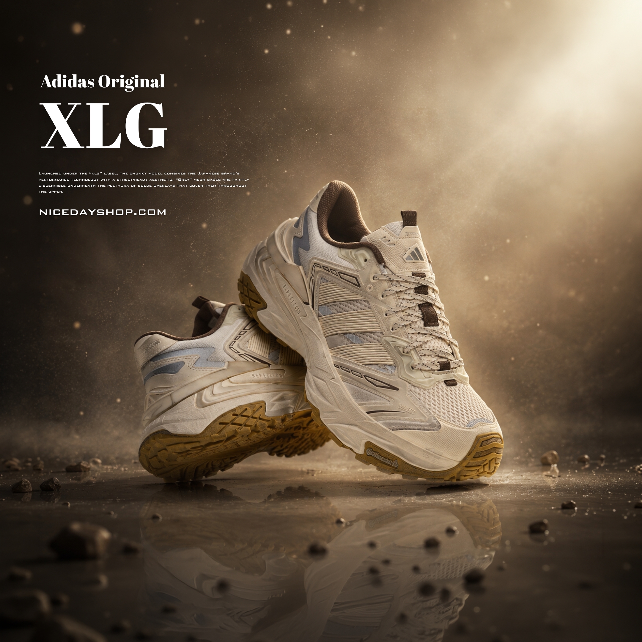 NICEDAY 代購 Adidas XLG Storm Edge 老爹鞋 棕色 棕 可可 摩卡 沙漠 奶油 LA6730
