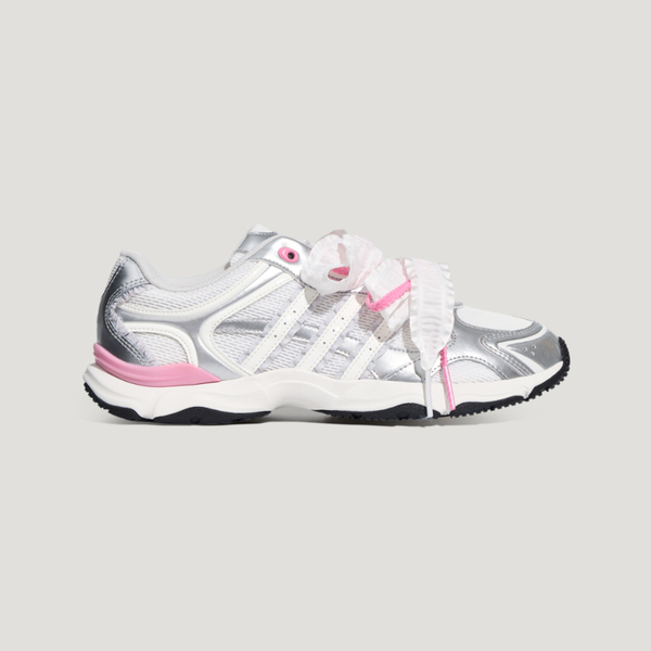 Adidas 愛迪達 Whisper Glide Hype KZ9640 女 休閒鞋 流行 銀白 蝴蝶結鞋帶