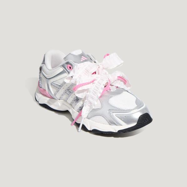 Adidas 愛迪達 Whisper Glide Hype KZ9640 女 休閒鞋 流行 銀白 蝴蝶結鞋帶