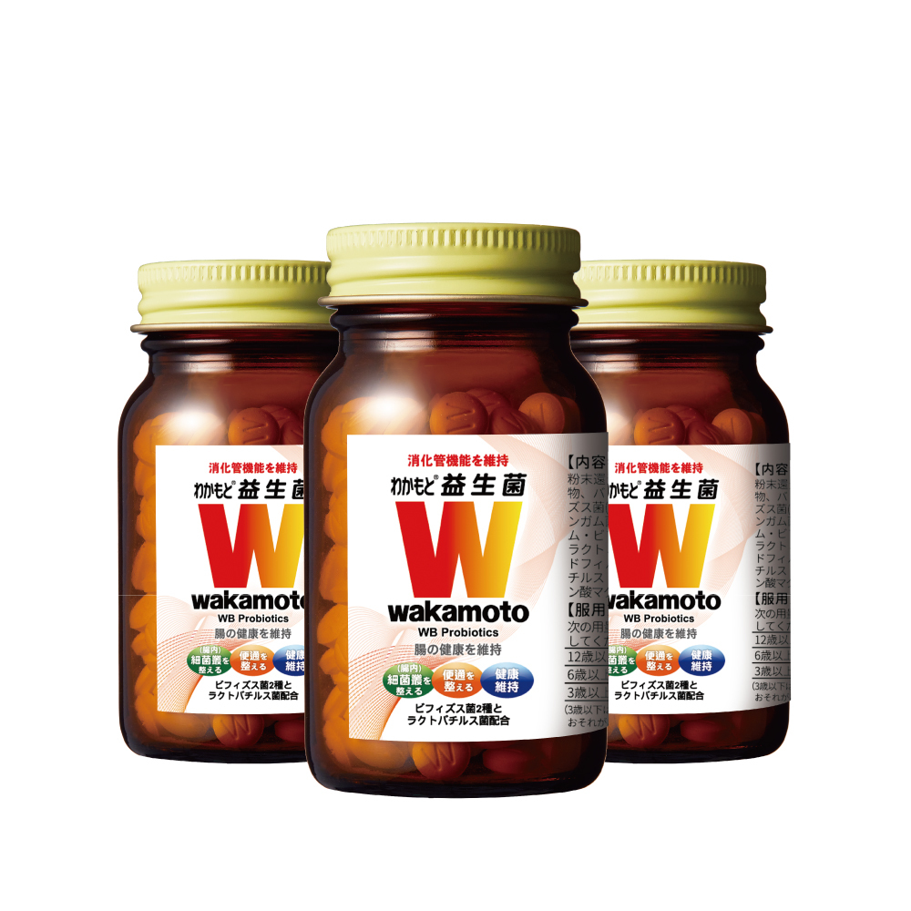 【Wakamoto】若元益生菌(食品)X3瓶 (220錠/瓶)