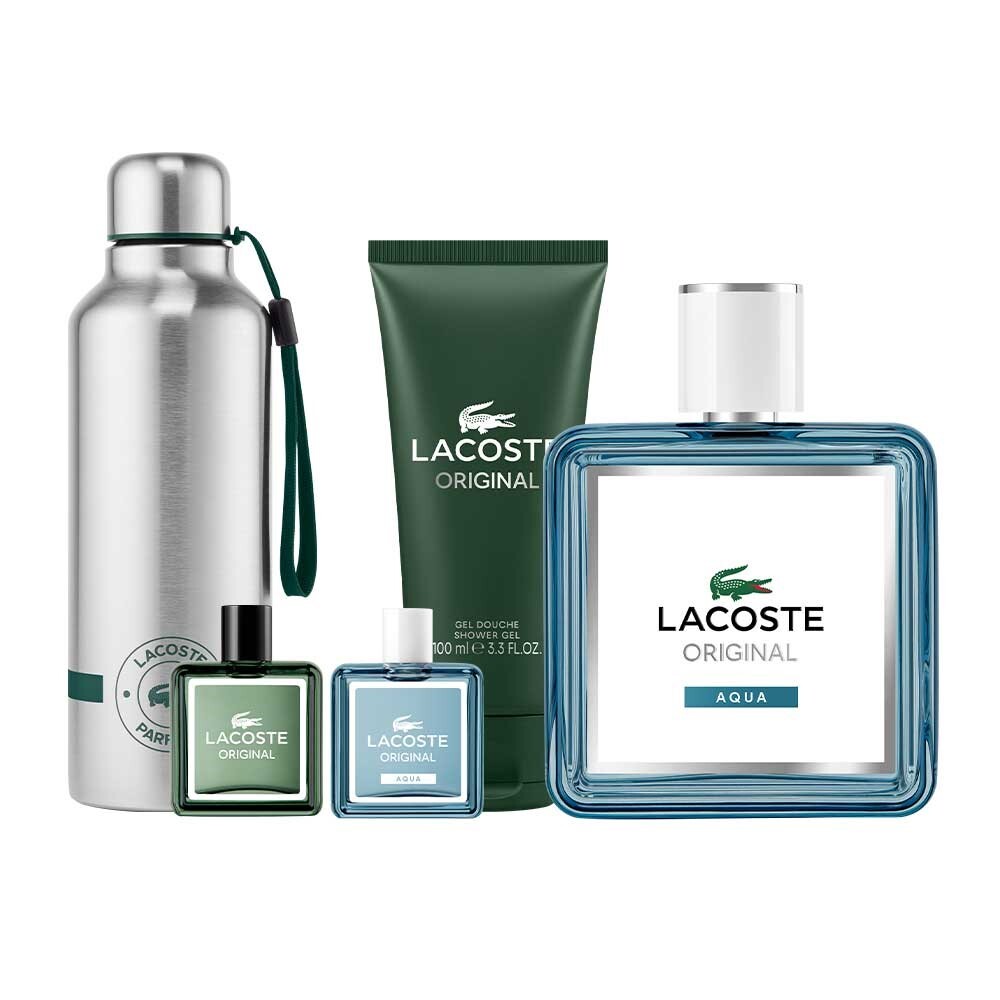 【鋒恩香水】LACOSTE經典沁藍淡香精100ml(贈小香x2+沐浴精100ml+品牌水壺)