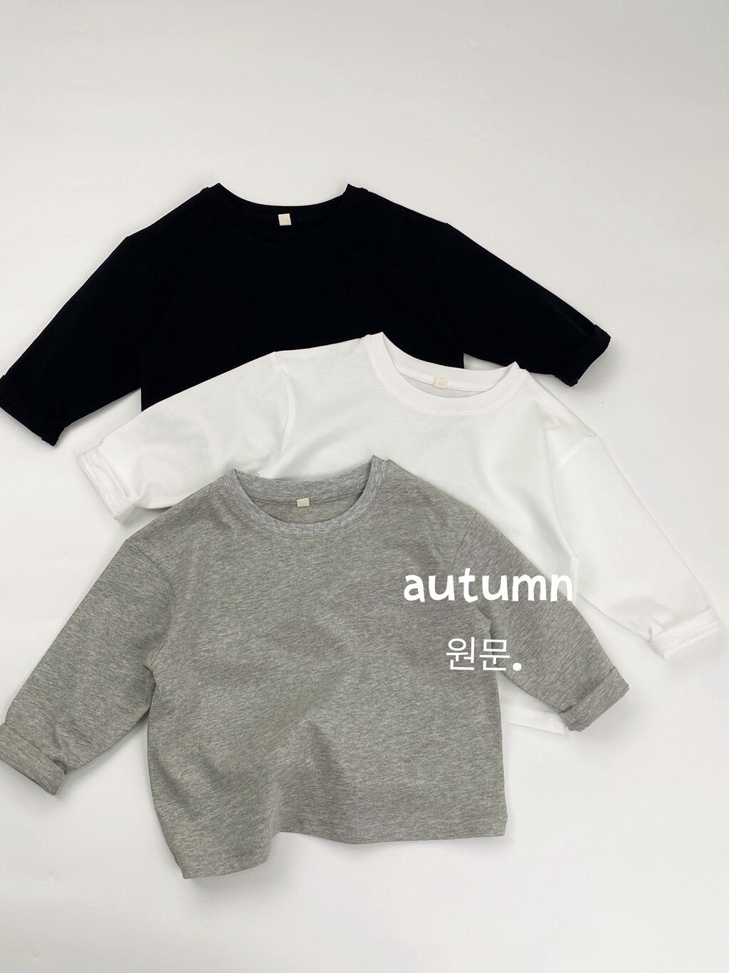 ✺  秋裝  ▶  三色素面薄款內搭 長 tee ⁎ ⁎ ●