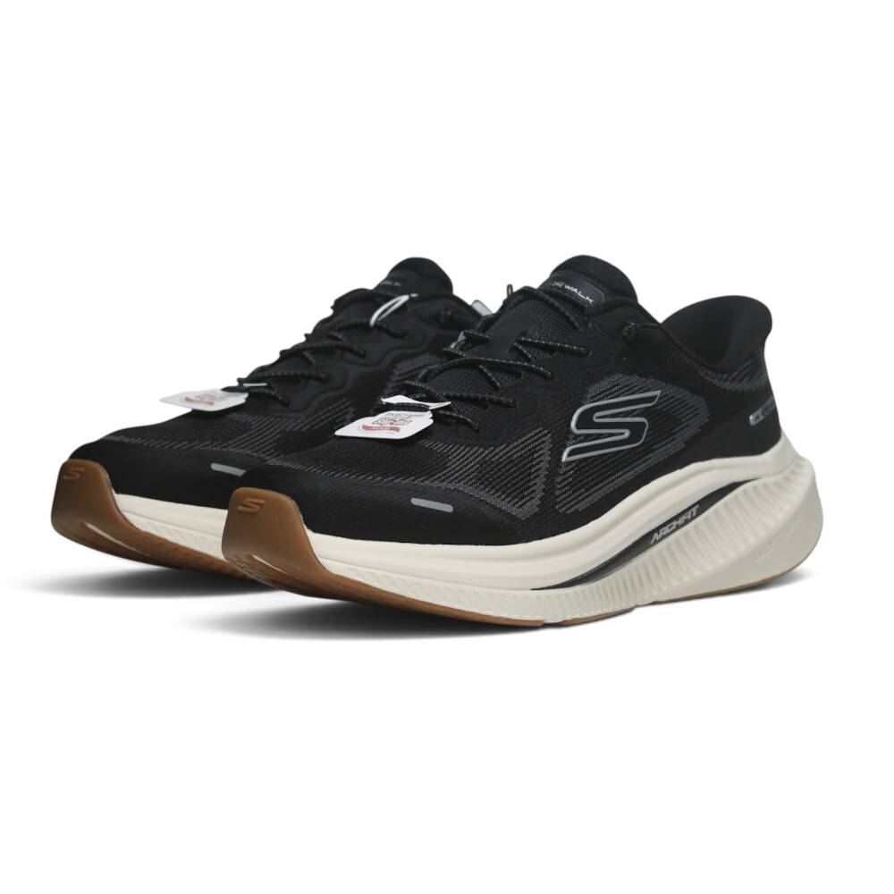 SKECHERS 休閒鞋 GO WALK MAX CUSHIONING 黑色 足弓 瞬穿 男 216741BKMT