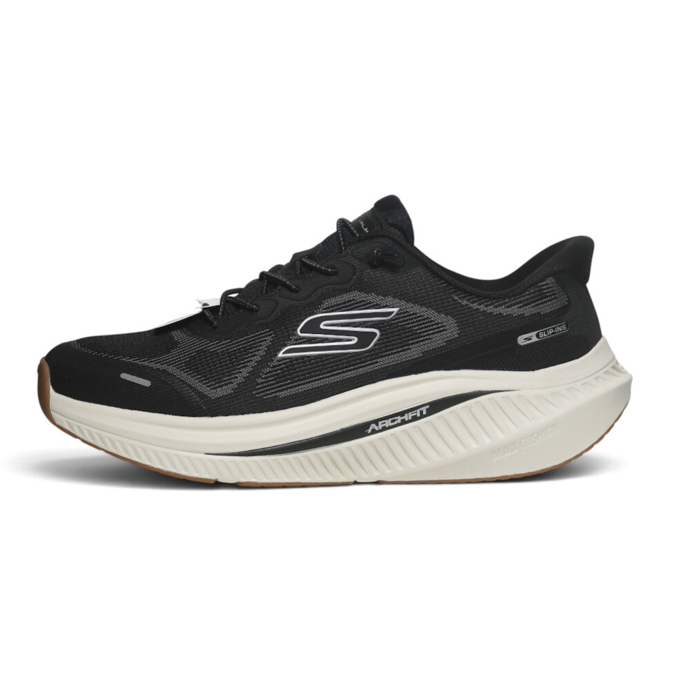 SKECHERS 休閒鞋 GO WALK MAX CUSHIONING 黑色 足弓 瞬穿 男 216741BKMT