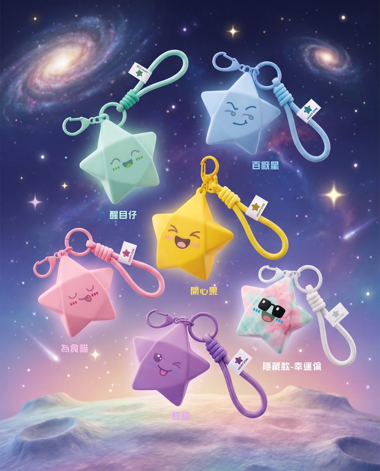 Lucky Star 摺幸運星 x 校長系列 - 硅膠星捏捏樂盲盒