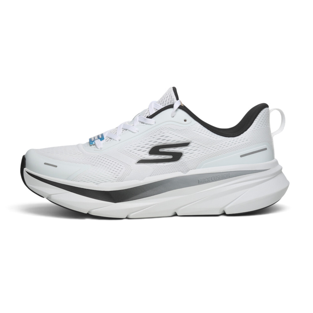 SKECHERS 慢跑鞋 GO RUN MAX CUSHIONING 白黑 緩震 運動鞋 男 221220WBK