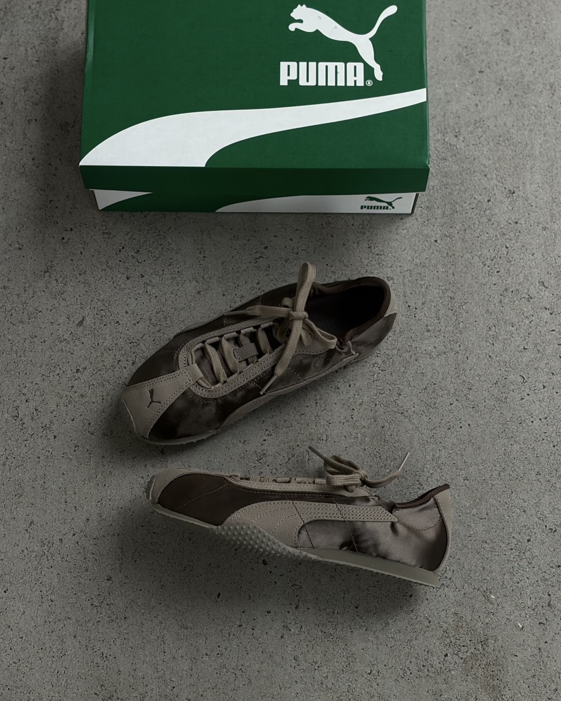 Puma H-street Elastic Satin 緞面 復古 摩卡棕