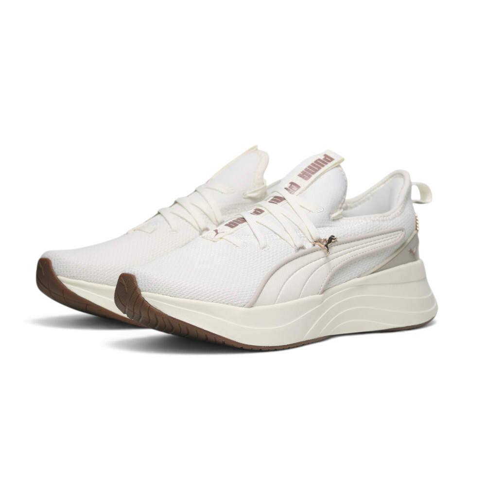 PUMA 慢跑鞋 SOFTRIDE SABRINA 米白 襪套 金扣 運動鞋 女 31350304