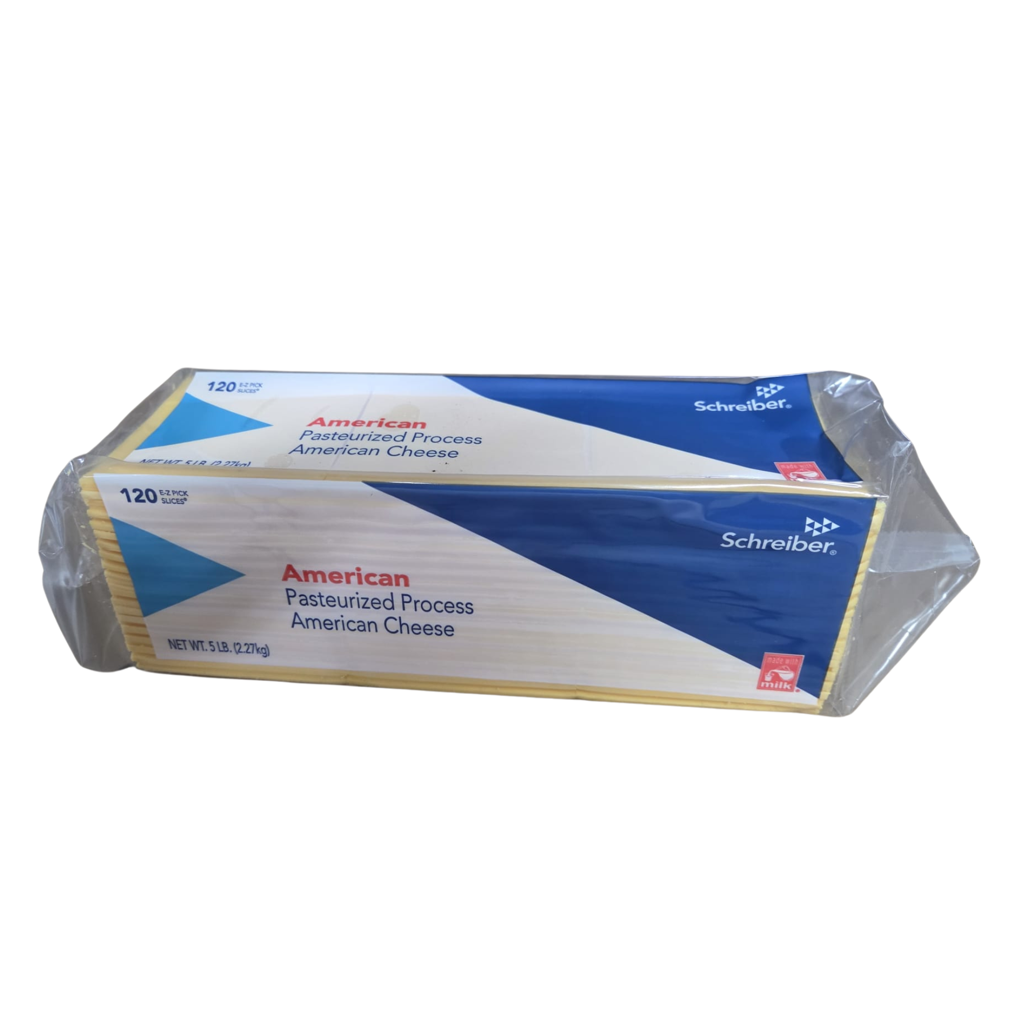美國橙車打芝士片 US Schreiber Coloured Sliced Cheese 120片, 5磅/ 包 (冷凍 0-4°C)