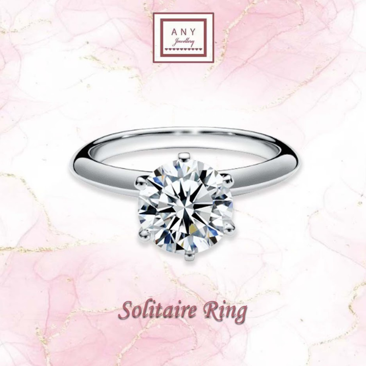 AR03 R6700 1 Carat Solitaire Ring   (Free Upgrate to 莫桑石) $688