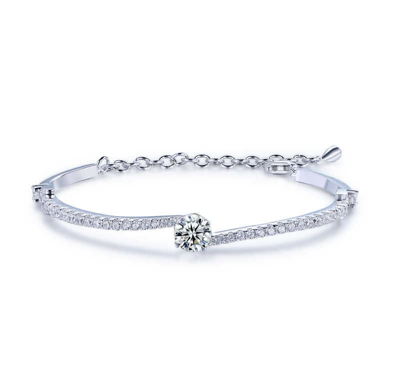 AR08 B1890 1 Carat Bangle  (Free Upgrate to 莫桑石)$1288