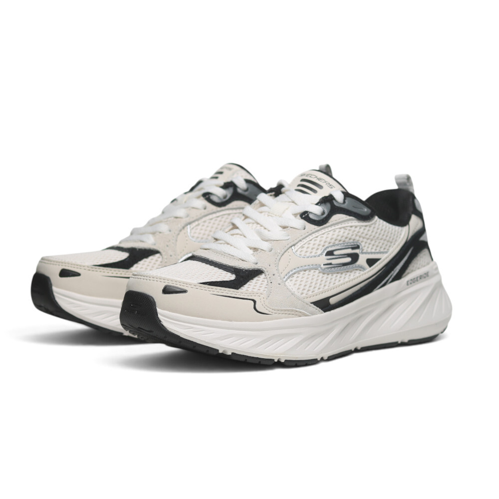SKECHERS 慢跑鞋 EDGERIDE 米黑 寬楦 緩震 記憶墊 女 150493NTBK