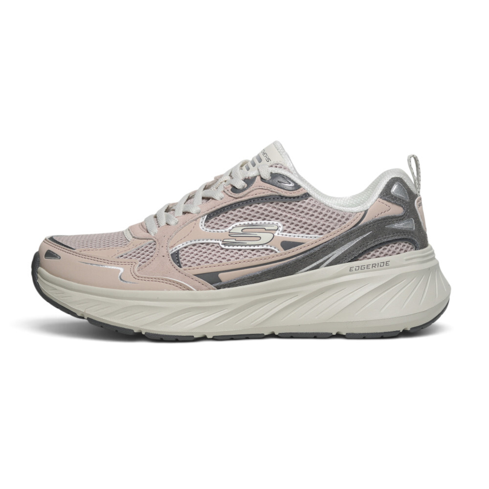 SKECHERS 慢跑鞋 EDGERIDE 粉灰 寬楦 緩震 記憶墊 女 150493TPE