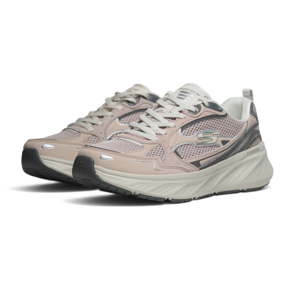 SKECHERS 慢跑鞋 EDGERIDE 粉灰 寬楦 緩震 記憶墊 女 150493TPE