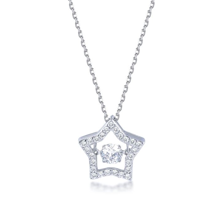 AR13 N2561 Dancing Star Necklace (Free Upgrate to 莫桑石) $688