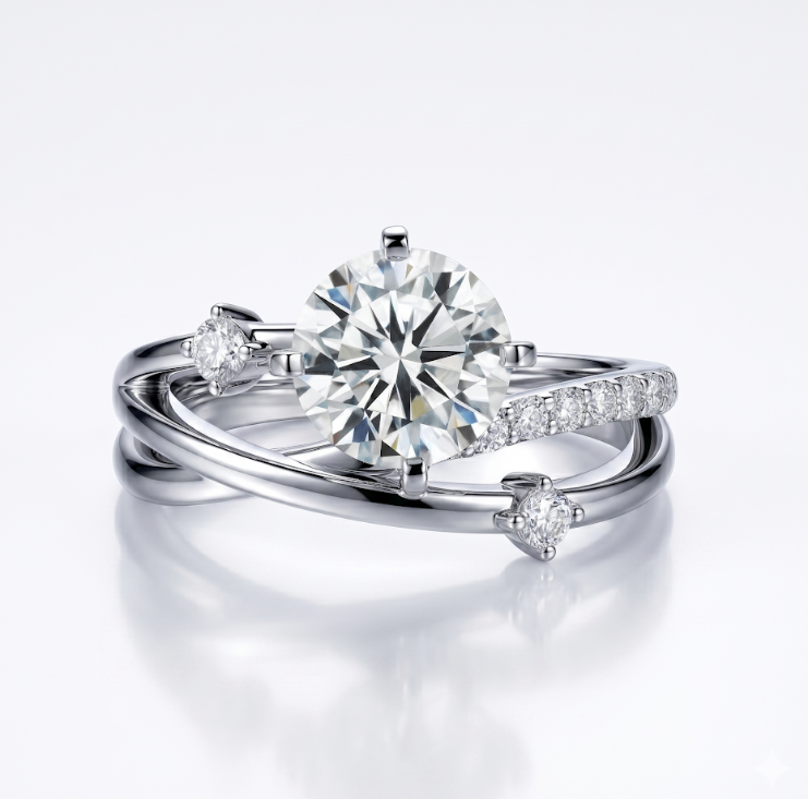 AR15 R6774 BCLU-R 1.5 Carat Galaxy Ring  (Free Upgrate to 莫桑石) $688
