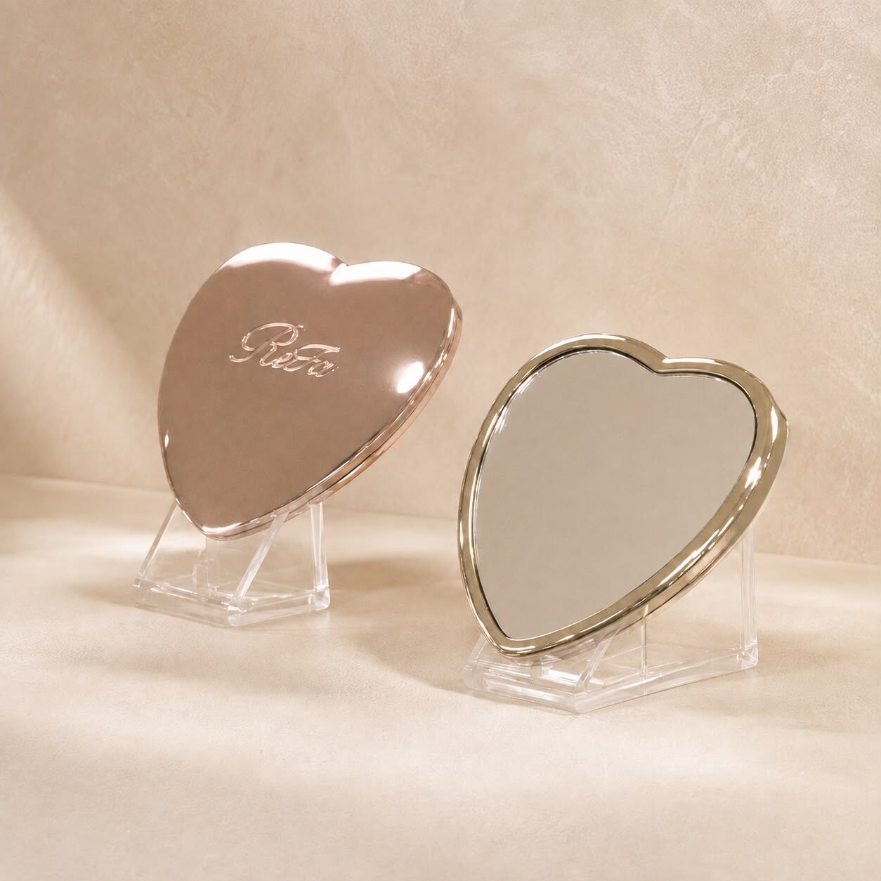 ReFa  HEART MIRROR (Rose Gold/ Champagne Gold/ Silver)