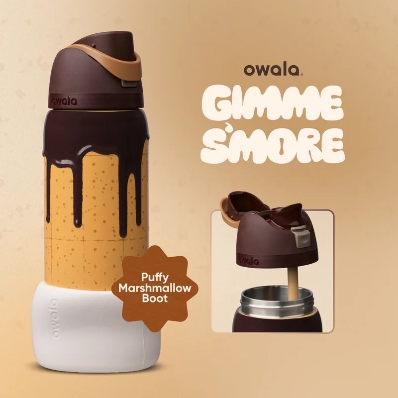 【預購】國外限定 Owala 限量 聯名款 巧克力 餅乾 棉花糖 Gimme S'more 水壺 吸管杯 手柄提把 保溫杯 32 oz 945ml
