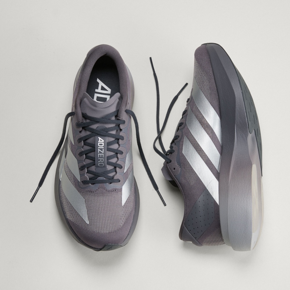 男鞋 ADIDAS ADIZERO EVO SL 灰銀 止滑 抗扭 避震 彈性 運動 慢跑鞋【KI9874】