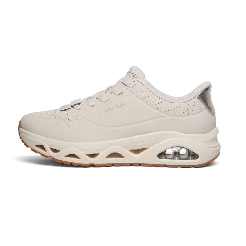 SKECHERS 休閒鞋 UNO GLIDE ON AIR 奶茶 寬楦 瞬穿 氣墊 女 190113WNAT